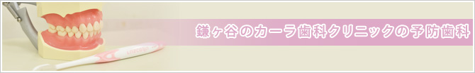 鎌ヶ谷のカーラ歯科クリニックの予防歯科
